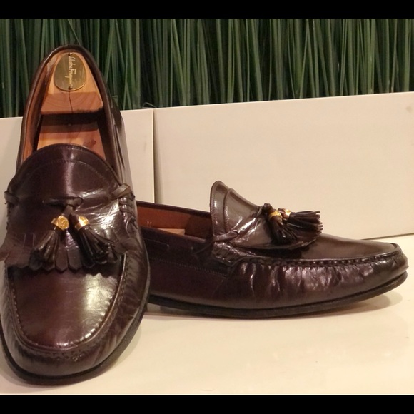 Gucci | Shoes | Gucci Vintage Tassel Brown Leather Loafer  display picture 1